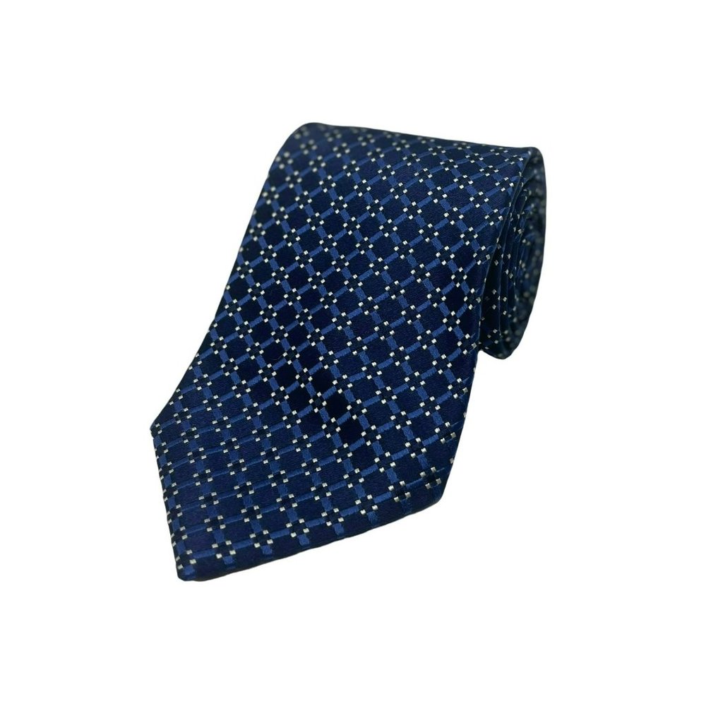 Stafford Signature 100% Silk Handmade in China Blue Tie, RN43170 CA31794196311